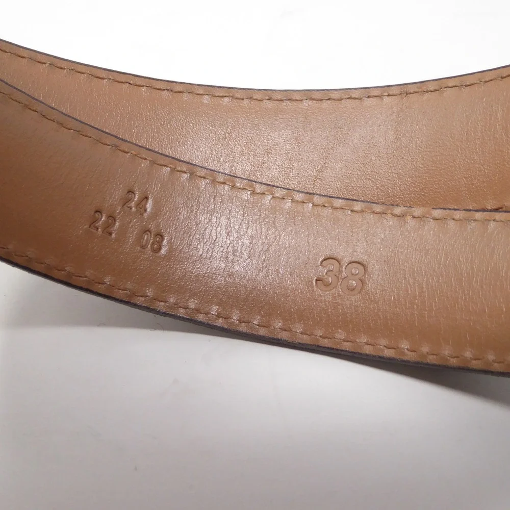 Thursday Mens Waist Belt Brown Leather Everyday Classic Silver Buckle 38